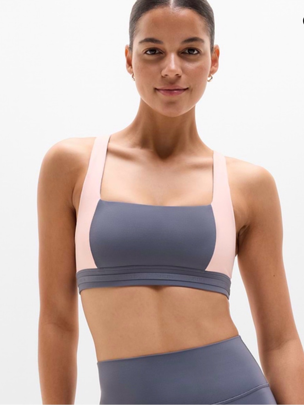 NWT Women’s Athlrta HIGH TONE SPORTS BRA A-C slate/ pink sand size M